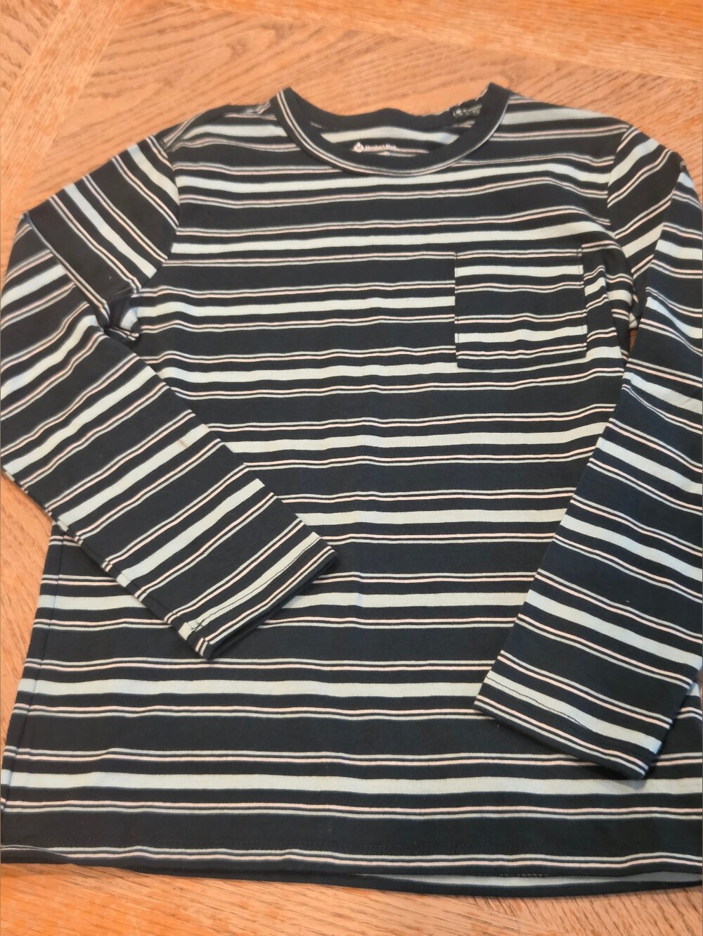 Nwot Members Mark Boys Long Sleeve Striped Shirt.  Size 6/7